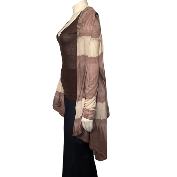 AllSaints Spitalfields brown tie dyed cardigan 10, boho, festival. western - Picture 3 of 8